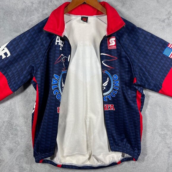Cycling thermo jacket large squadra USAFA FALCON‎ CYCLING full zip back pockets - Picture 9 of 10